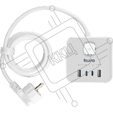 Сетевой удлинитель Buro BU-PTE4.1UC-W 1.5 м (4 розетки) белый (пакет ПЭ)