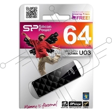 Флеш диск Silicon Power USB Drive 64Gb Ultima U03 SP064GBUF2U03V1K {USB2.0, Black}