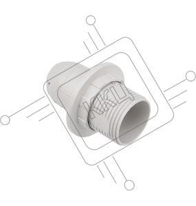 Патрон пластиковый термостойкий с кольцом Е14 белый c этикеткой REXANT