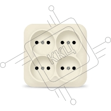 Розетка 4-м ОП 10А IP20 квадрат. без заземл. сл. кость IONICH 1453