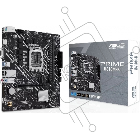 Материнская плата ASUS PRIME H610M-K LGA1700,H610,2*DDR5,U32 GEN 1,M.2,mATX AC`97 8ch(7.1) GbLAN+VGA+HDMI