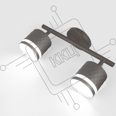 Спот на основании GWL-2GX53-M-IP20 Двойной Графит С боковым рассеивателем Кирпич