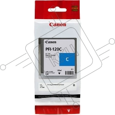 Картридж струйный Canon PFI-120 C 2886C001 голубой (130 мл) для Canon imagePROGRAF TM-200/205