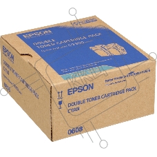 Картридж лазерный Epson C13S050608 голубой (13000 стр. двойная упаковка: 6500 стр x 2) для AcuLaser AL-C9300N