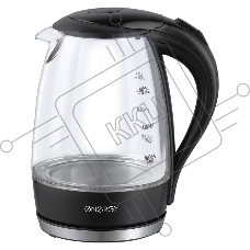 Чайник Energy E-262 1.7л, стекло,черный (153233)