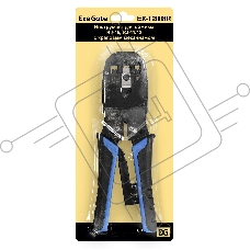 Инструмент ExeGate EX293155RUS EX-T2008R для обжима RJ-45, RJ-11/12 с храповым механизмом (прямой ход обжимки)
