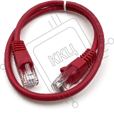Патч-корд Buro UTP 4 пары cat5E CCA molded 0.25м красный RJ-45 (m)-RJ-45 (m) (упак.:1шт)