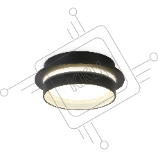Светильник Ambrella light TN5385 SBK/FR черный песок/белый матовый GX53 IP44 D105*40