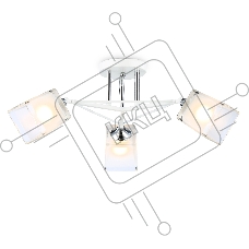 Светильник Ambrella light TR303071/3 WH/CH/FR белый/хром/белый матовый E27/3 max 40W D560*250