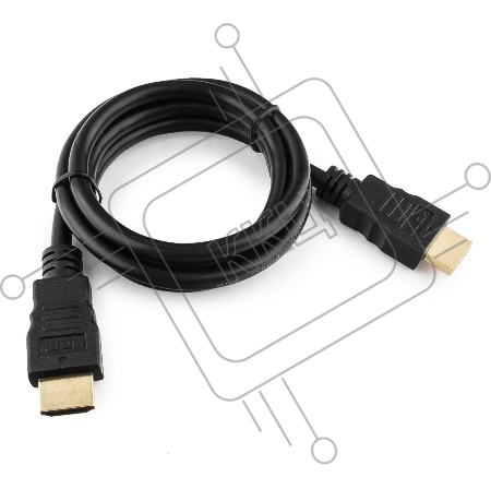 Кабель HDMI Cablexpert CC-HDMI4-1M, 19M/19M, v2.0, медь, позол.разъемы, экран, 1м, черный, пакет