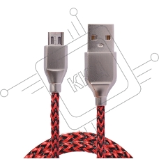 Кабель USB ACD-Titan MicroUSB ~ USB-A Нейлон, 1м, красно-черный (ACD-U927-M1R)