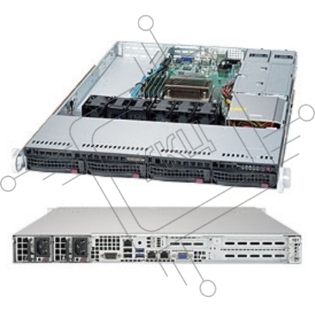 Платформа SuperMicro 5019S-WR no CPU(1) E3-1200v5/6thGenCorei3/ no memory(4)/ on board RAID 0/1/5/10/no HDD(4)LFF/ 2xGE/ 2xPCIEx8,1xPCIEx4,1xM.2 connector/ 2Rx500W