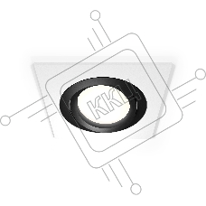 Комплект встраиваемого поворотного светильника Ambrella light XC7631081 SWH/PBK белый песок/черный полированный MR16 GU5.3 (C7631, N7002)