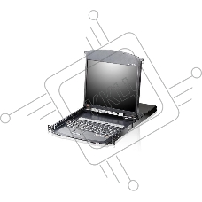 Переключатель электронный ATEN 16P CAT5 HIGH DENSITY DUAL RAIL LCD OVER