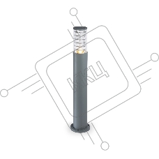 Светильник Ambrella light ST2534 GR/CL серый/прозрачный IP54 E27 max 40W D108*800