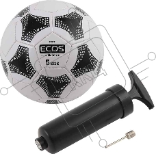 Ecos Мяч футбольный ECOS MOTION и насос FB139P (№5, 2-цвет., машин.сшивка, ПВХ)