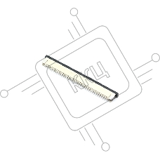 Разъем FPC  Half Coverage Top Contact 1.0K-BS-36PWB 36 pin высота 2мм шаг 1мм