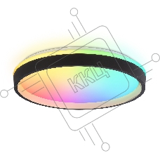 Светодиодный светильник RGB Ambrella light FZ610 BK/GD черный/золото IP20 66W 3000K-6500K+RGB D490*85 (ПДУ ИК)
