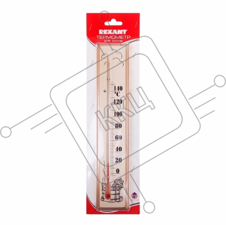 Термометр для сауны, основание — дерево 60х300 мм REXANT