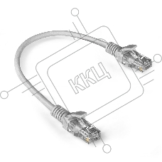 Патч-корд ExeGate EX286375RUS UTP-RJ45-RJ45-5e-0,3M-LSZH-GY, UTP, cat.5e, LSZH, 0.3м, серый