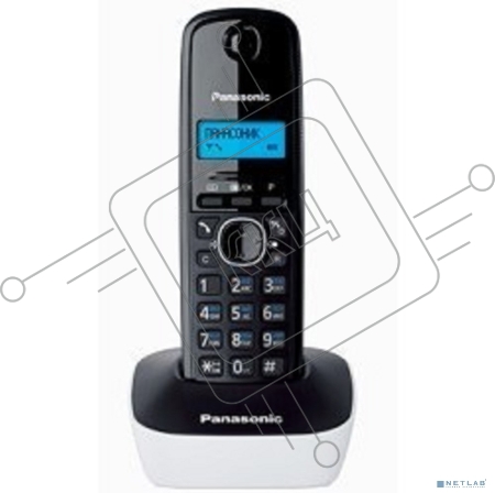 Телефон Panasonic KX-TG1611RUW (белый) {АОН, Caller ID,12 мелодий звонка,подсветка дисплея,поиск трубки}