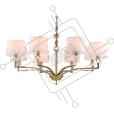 Люстра Ambrella light LH71133/8 BS/WH латунь/белый E14/8 max 40W D840*880