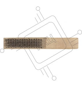 Щетка СИБРТЕХ зачистная 6-и рядная, закаленная прямая проволока с деревянной ручкой 74806