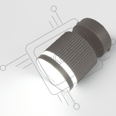 Спот на основании GWL-GX53-M-IP20 Одинарный Графит  С боковым рассеивателем Полосы