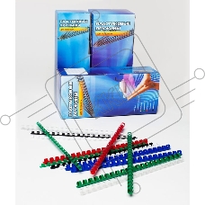 Пружины для переплета пластиковые Office Kit d=6мм 16-30лист A4 черный (100шт) BP2000