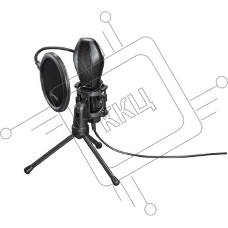 Микрофон проводной Hama Stream 2м черный