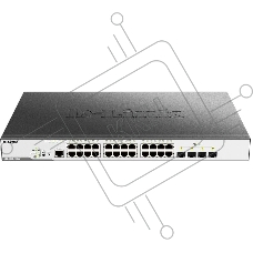 Коммутатор D-Link Switch DGS-3000-28XMP/B1A Управляемый коммутатор 2 уровня с 24 портами 10/100/1000Base-T и 4 портами 10GBase-X SFP+ (24 порта с подд