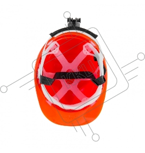 Каска защитная СИБРТЕХ с храповым механизмом, ЕВРОПЛАСТ, оранжевая 89108