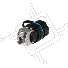 Индустриальный соединительный модуль Rexant, RJ-45(8P8C), FTP, CAT6, IP68