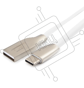 Кабель USB 2.0 Cablexpert CC-G-USBC01W-1.8M, AM/Type-C, серия Gold, длина 1.8м, белый, блистер