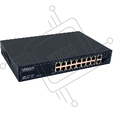 Коммутатор PoE коммутатор FE, 16 *10/100 Base-T с PoE, 2 x GE Uplink (RJ45), 1 x GE SFP Uplink, мощность PoE на порт до 30W, суммарно PoE до 292W