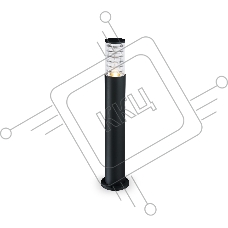 Светильник Ambrella light ST2536 BK/CL черный/прозрачный IP54 E27 max 40W D108*800