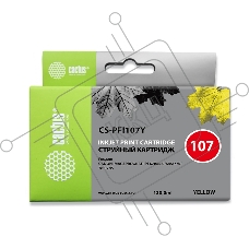 Картридж струйный Cactus CS-PFI107Y желтый (130мл) для Canon IP iPF670/iPF680/iPF685/iPF770/iPF780/iPF785/