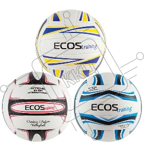 Ecos Мяч волейбольный (микс цветов в транспортной упаковке - по 8 штук каждого цвета, всего - 3 цвета)