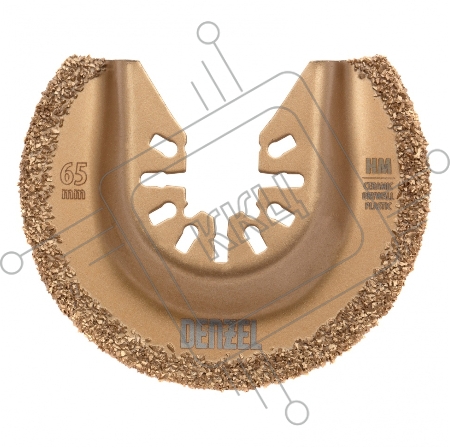 Насадка для МФИ режущая полукруг., HM, по плитке и дереву, 65 мм  // Denzel