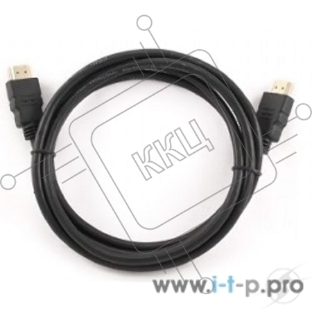 Кабель HDMI Cablexpert CC-HDMI4-0.5M, 19M/19M, v2.0, медь, позол.разъемы, экран, 0.5м, черный, пак