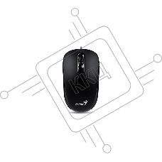 Мышь проводная Genius DX-110 черный, 1000 dpi, USB, кнопки - 3