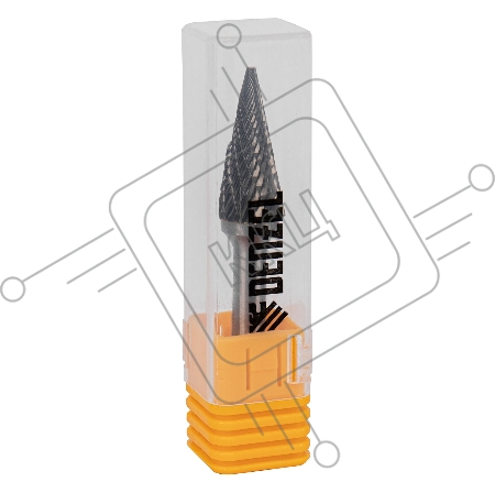 Борфреза по металлу твердосплавная, коническая, тип-M, 12 мм// Denzel