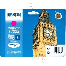 Картридж струйный Epson C13T70334010 пурпурный (800 стр.) для WorkForce WP-4015DN WP-4015, WP-4025DW WP-4025, WP-4095DN WP-4095, WP-4515DN WP-4515, WP-4525DNF WP-4525, WP-4535DWF WP-4535, WP-4595DNF WP-4595