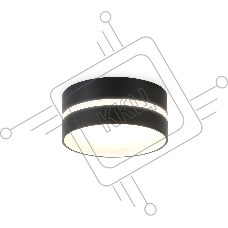 Светильник Ambrella light TN5389 SBK/FR черный песок/белый матовый GX53 IP44 D85*41