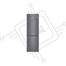 Холодильник LG GC-B459SLCL графит двухкамерный инвертер 247/127л морозилка снизу, No Frost