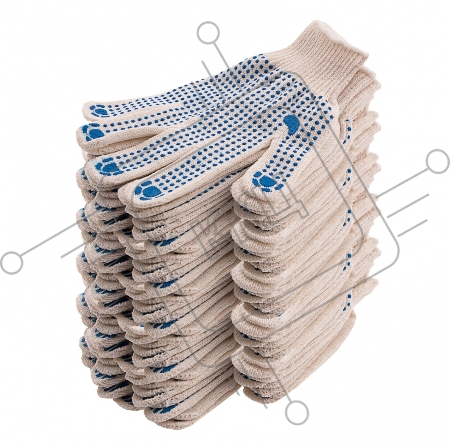 Перчатки трикотажные, с ПВХ точкой, 10 класс// Россия