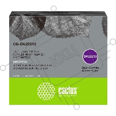 Картридж ленточный Cactus CS-DK22212 62 мм, черный шрифт, белый фон, 15.24 м для Brother P-touch QL-500, QL-550, QL-700, QL-800