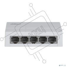 Коммутатор 5-в-1 Dahua DH-SF1005L /5 портов до 100 Мбит.с/коммутация до 1 Gbит.с/неуправляемый/Plug & Play/белый (DH-SF1005L)