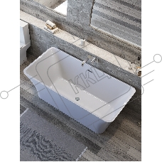 Ванна отдельностоящая акриловая BAU Pure 1700x750 белая, в комплекте со сливом-переливом