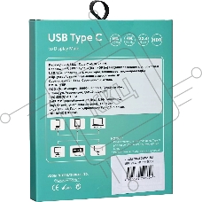 Кабель-адаптер VCOM USB Type-Cm --> DP1.4v (m) 8K@60Hz, 1,5 м, Alum Shell